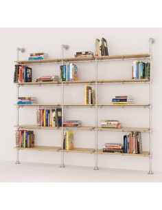 KIT ARREDAMENTO COMPONIBILE INDUSTRIAL LIBRERIA