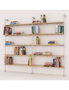 KIT ARREDAMENTO COMPONIBILE INDUSTRIAL LIBRERIA