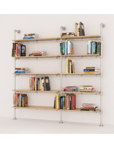 KIT ARREDAMENTO COMPONIBILE INDUSTRIAL LIBRERIA