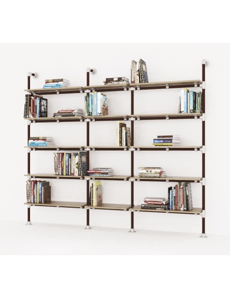KIT ARREDAMENTO COMPONIBILE INDUSTRIAL LIBRERIA