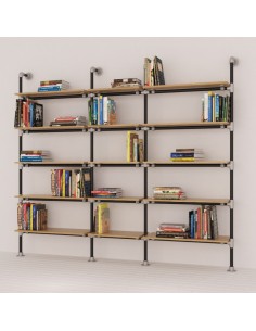 KIT ARREDAMENTO COMPONIBILE INDUSTRIAL LIBRERIA