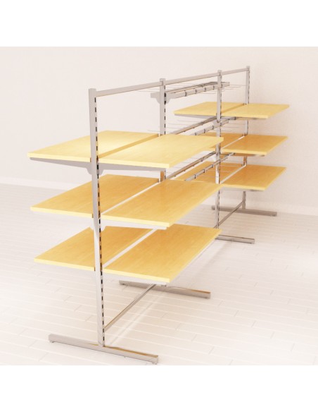 GONDOLA ARREDO CENTRALE BIFACCIALE MENSOLE E BLIST