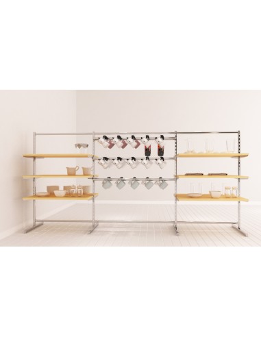 GONDOLA ARREDO CENTRALE BIFACCIALE MENSOLE E BLIST