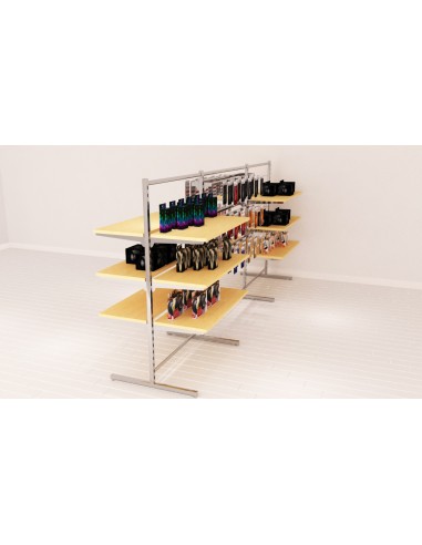 GONDOLA ARREDO CENTRALE BIFACCIALE MENSOLE E BLIST