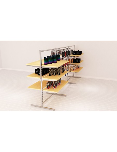 GONDOLA ARREDO CENTRALE BIFACCIALE MENSOLE E BLIST