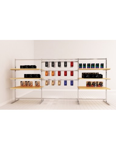 GONDOLA ARREDO CENTRALE BIFACCIALE MENSOLE E BLIST