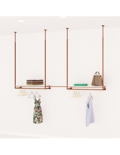 ARREDO SOSPESO DA TERRA APPENDIABITO MENSOLE RAME