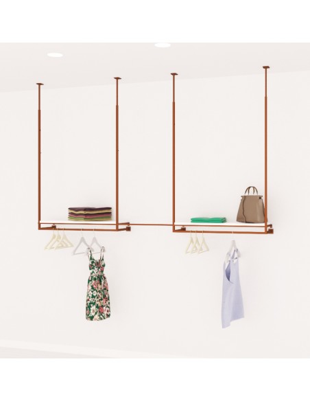 ARREDO SOSPESO DA TERRA APPENDIABITO MENSOLE RAME
