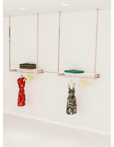 ARREDO SOSPESO DA TERRA APPENDIABITO MENSOLE RAME VINTAGE