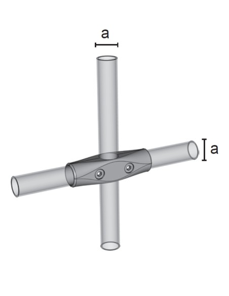 GIUNTO A 4 VIE RETTILINEO CROMATO