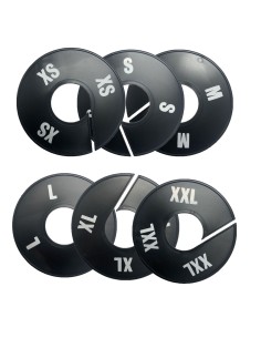 KIT SEGNATAGLIE TAGLIA DA XS A XXL FONDO NERO T.BI