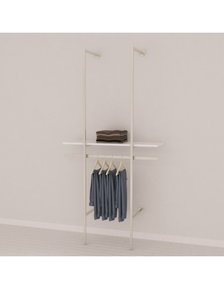 KIT ARREDO MENSOLA APPENDIABITI SATINATO VERSATILE