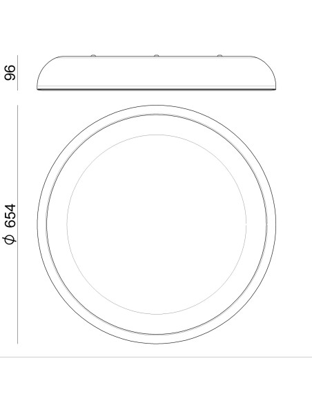 LAMPADA A PARETE/SOFFITTO STILNOVO REFLEXIO Ø65 NERO / BIANCO