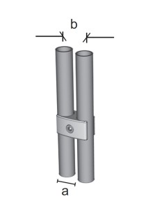 GIUNTO SUPPORTO PARALLELLO PIATTO PER TUBI DA 25mm 2
