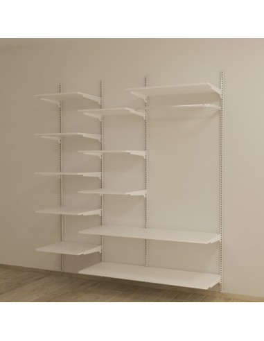 KIT ARREDAMENTO LUNGHEZZA 212 cm ALTEZZA 240 cm PROFONDITà 50 cm CROMATO E BIANCO