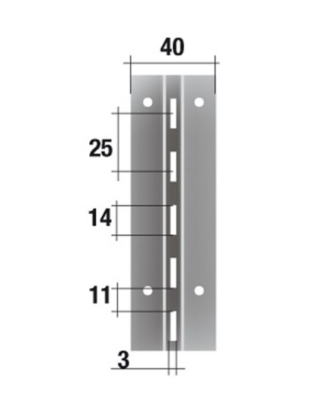 CREMAGLIERA A T MONTANTE PER CARTONGESSO H240 cm