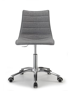 SET 2 SEDIE CON RUOTE IN TESSUTO ZEBRA POP TESSUTO GRIGIO