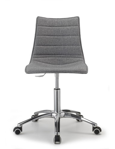 SET 2 SEDIE CON RUOTE IN TESSUTO ZEBRA POP TESSUTO GRIGIO