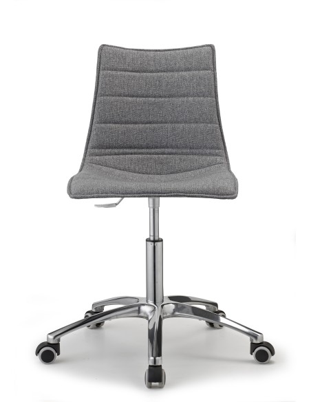 SET 2 SEDIE CON RUOTE IN TESSUTO ZEBRA POP TESSUTO GRIGIO