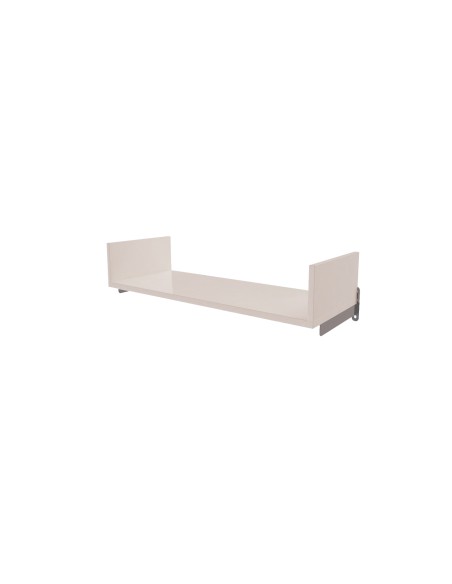 MENSOLA CON SPONDINE FISSAGGIO AL MURO PARETE 60cm CROMATO/BIANCO