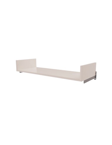MENSOLA CON SPONDINE FISSAGGIO AL MURO PARETE 90cm CROMATO/BIANCO