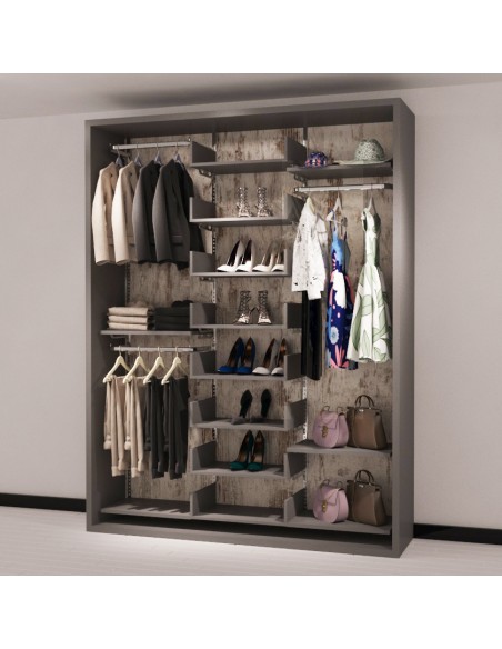 MOBILE CREMAGLIERATO CON ACCESSORI DA 189 cm