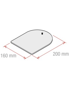 BASE IPER ASRTA IN ACCIAIO 16X20 cm CON M10 160X200 MM 2