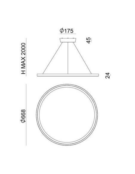 LAMPADA A SOSPENSIONE STILNOVO HINOMARU Ø67 NICHEL NERO