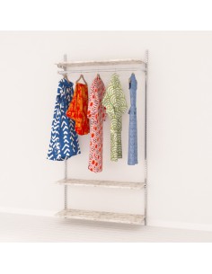 KIT ARREDO MENSOLA APPENDIABITI CROMATO VERSATILE DA 122,5 cm