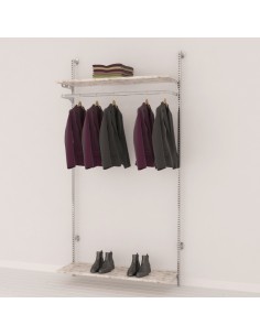 KIT ARREDO MENSOLA APPENDIABITI CROMATO VERSATILE DA 122,5 cm