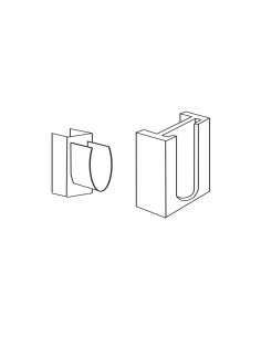 MORSETTO IN PLASTICA PER AGGANCIO BARRA OVALE