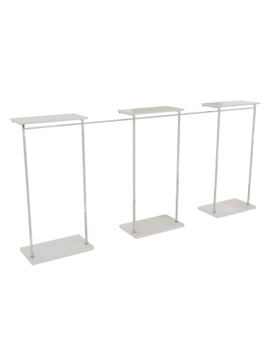 KIT ARREDAMENTO DA 318 cm APPENDERIA MENSOLE CROMATO/BIANCO LUCIDO