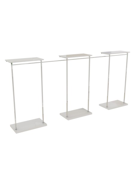 KIT ARREDAMENTO DA 318 cm APPENDERIA MENSOLE CROMATO/BIANCO LUCIDO