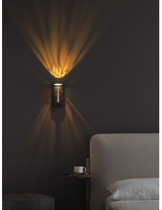 LAMPADA A PARETE STILNOVO 2NIGHTS CON FILTRI LUCE INCLUSI NERO / ORO 2