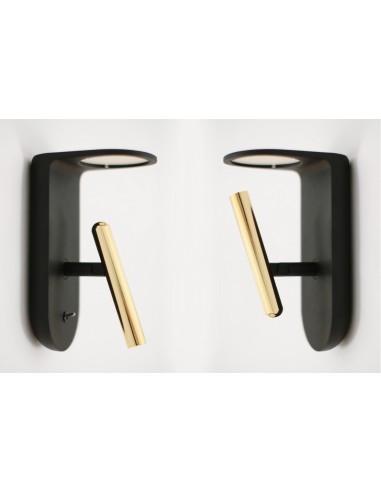 LAMPADA A PARETE STILNOVO 2NIGHTS CON FILTRI LUCE INCLUSI NERO / ORO