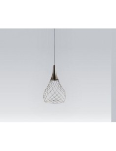 LAMPADA A SOSPENSIONE STILNOVO MONGOLFIER Ø26 GALVANICA NICHEL NERO