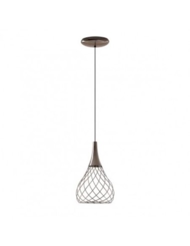 LAMPADA A SOSPENSIONE STILNOVO MONGOLFIER Ø26 GALVANICA NICHEL NERO