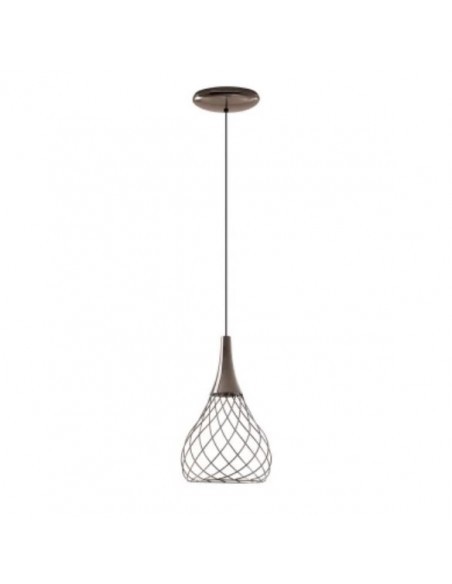 LAMPADA A SOSPENSIONE STILNOVO MONGOLFIER Ø26 GALVANICA NICHEL NERO