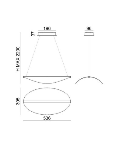 LAMPADA A SOSPENSIONE STILNOVO DIPHY L54 BIANCO / TRASPARENTE