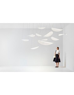 LAMPADA A SOSPENSIONE STILNOVO DIPHY L76 BIANCO / TRASPARENTE 2