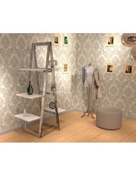 KIT ARREDO AUTOPORTANTE BIFACCIALE GONDOLA MONET COMPLETA DI 4 RIPIANI DA 60 cm