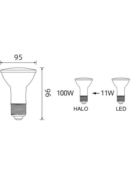 PAR 30 LED (HALO TYPE) 10W E27 863LM 3000K 80CRI 36°