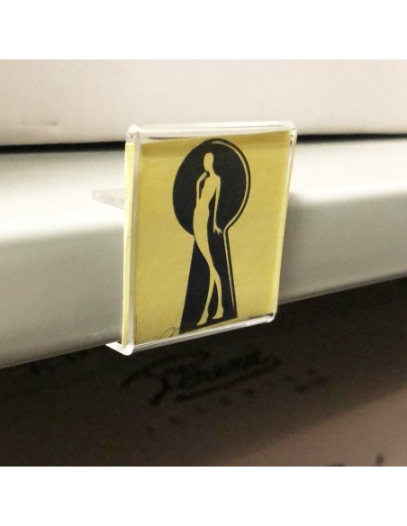 PORTACARTELLO 4x4 cm sp. 27 mm