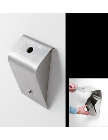 POSACENERE DA PARETE IN ACCIAIO INOX AISI 304 CON SERRATURA