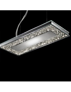 LAMPADARIO SOSPESO MALE' 1xR7s + STRIP LED 14W 80x16 cm