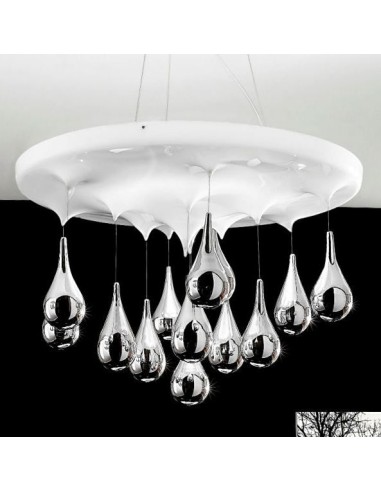 PIOGGIA SOSPENSIONE 1x2GX13 diam. 70 cm H.min.60cm CROMO