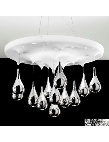 PIOGGIA SOSPENSIONE 1x2GX13 diam. 70 cm H.min.60cm CROMO