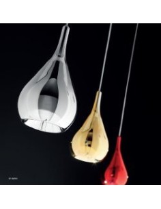GOCCE SOPSENSIONE diam. 10 cm CROMO LED