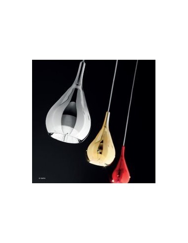 GOCCE SOPSENSIONE diam. 10 cm CROMO LED