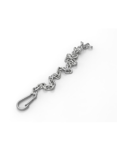CATENA ZINCATA CON MOSCHETTONI 100 cm PER ACCESSORI E APPENDERE GRUCCE CON GRIGLIA